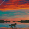 Running Horse Silhouette Diamond Painting