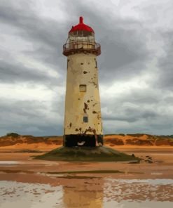 Talacre Point Of Ayr Lighthouse Diamond Painting