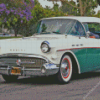 White And Green 1957 Buick Diamond Painting