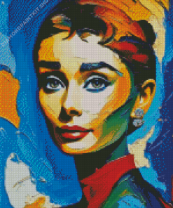 Abstract Audrey Hepburn Diamond Painting