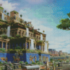 Aesthetic Hanging Gardens Of Babylon Diamond Painting