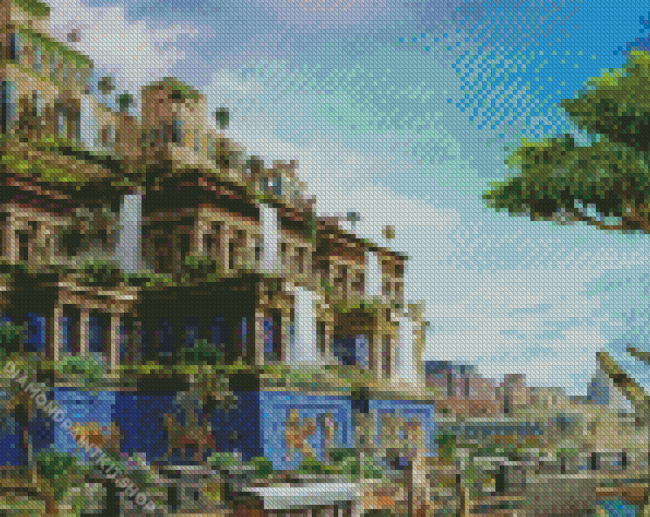 Aesthetic Hanging Gardens Of Babylon Diamond Painting