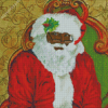 Aesthetic Black Santa Diamond Painting