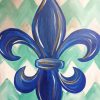 Blue Fleur De Lis Diamond Painting