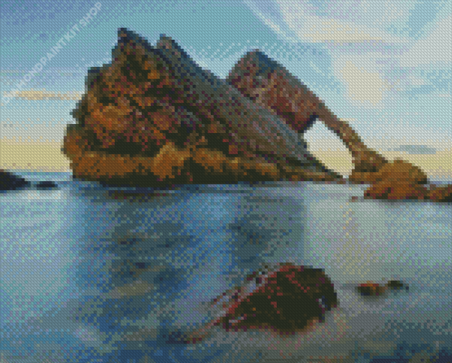 Bow Fiddle Rock Seascape Diamond Painting