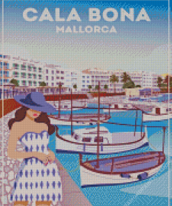 Cala Bona Mallorca Poster Diamond Painting