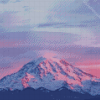 Cascade Range Pink Sky Diamond Painting