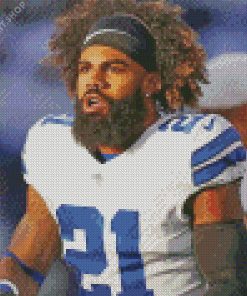 Ezekiel Elliott Running Back Diamond Painting