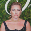 Florence Pugh In Black Diamond Painting