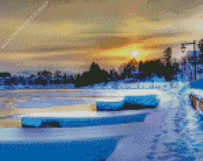 Frozen River In Muskoka Diamond Painting