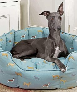 Grey Whippet Lurcher Diamond Painting