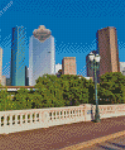 Houston City Skyscrapers Diamond Painting