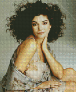 Laura San Giacomo With Curly Hair Diamond Painting