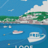 Looe Harbour Cornwall Poster Diamond Painting
