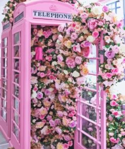 Pink Flower Phone Box Diamond Painting
