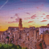 Pitigliano Sunset Diamond Painting