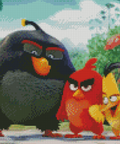 Red Bomb And Chuck From The Angry Birds Diamond Painting