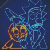 Rick and Morty Neon Diamond Painting