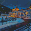 Saint Moritz Buildings At Night Diamond Painting