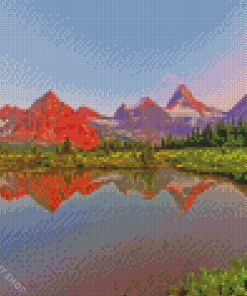 Sunset Mt Assiniboine Provincial Park Diamond Painting