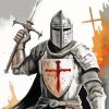 Templar Warrior Knight Diamond Painting