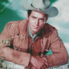 Western Clint Walker Diamond Painting