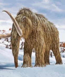 Woolly Mammoth In Snow Diamond Painting