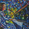 abstract Woman Playing Piano Diamond Painting