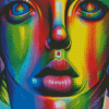 Abstract Rainbow Face Art Diamond Painting