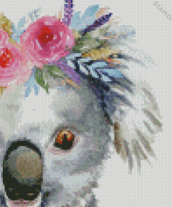 Animal with Flower Crown Diamond Painting