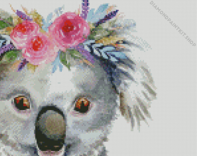 Animal with Flower Crown Diamond Painting