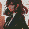 Anime Woman In A Suit Diamond Painting