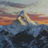 Beautiful Mountain Sunset Diamond Painting
