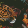 Black African Woman And Leopard Diamond Painting