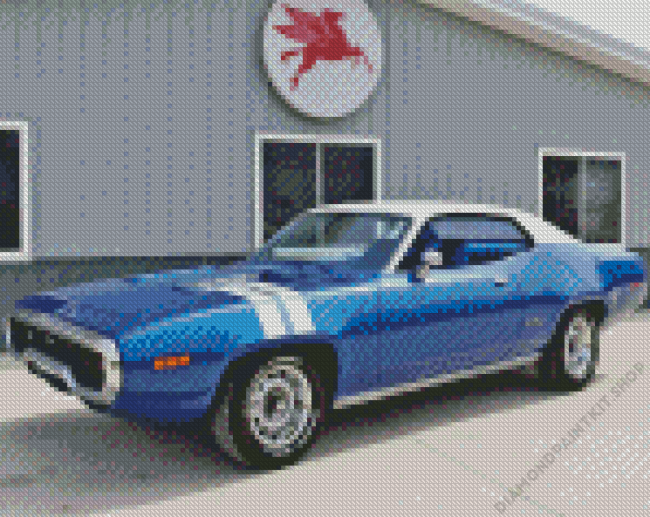 Blue 1971 Plymouth Gtx Diamond Painting