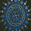 Blue White Dotting Mandala Diamond Painting