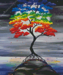 Colorful Bonsai Tree Diamond Painting