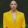 Demet Ozdemir In A Yellow Suit Diamond Painting