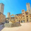 Piazza Della Cisterna San Gimignano Diamond Painting