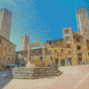 Piazza Della Cisterna San Gimignano Diamond Painting