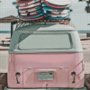 Pink Van With Surfboards Diamond Painting