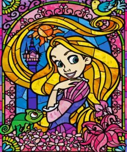 Rapunzel Disney Princess Stained Glass Diamond Painting