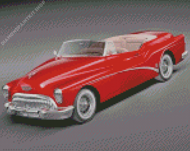 Red Buick Skylark Diamond Painting