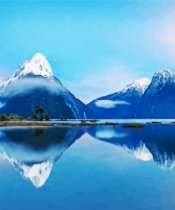 Snowy Mountains Fiordland Diamond Painting