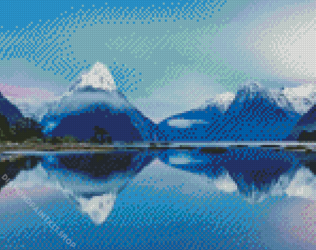 Snowy Mountains Fiordland Diamond Painting