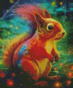 Squirrel Rainbow Diamond Painting