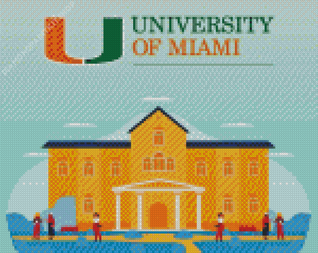 University Of Miami Poster Diamond Painting