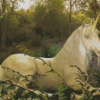 White Unicorn In The Forest Diamond Painting