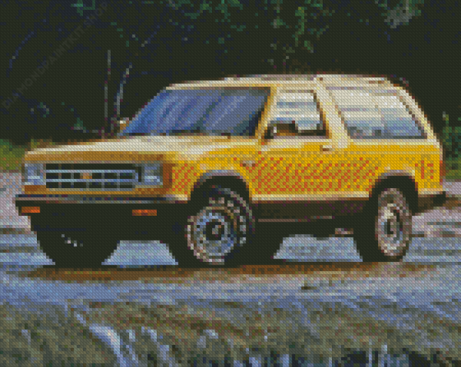 Yellow 1972K5 Blazer By Chevrolet Diamond Painting