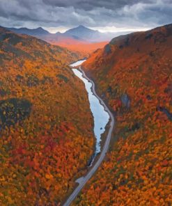Adirondack Mountains In Autumn Diamond Painting